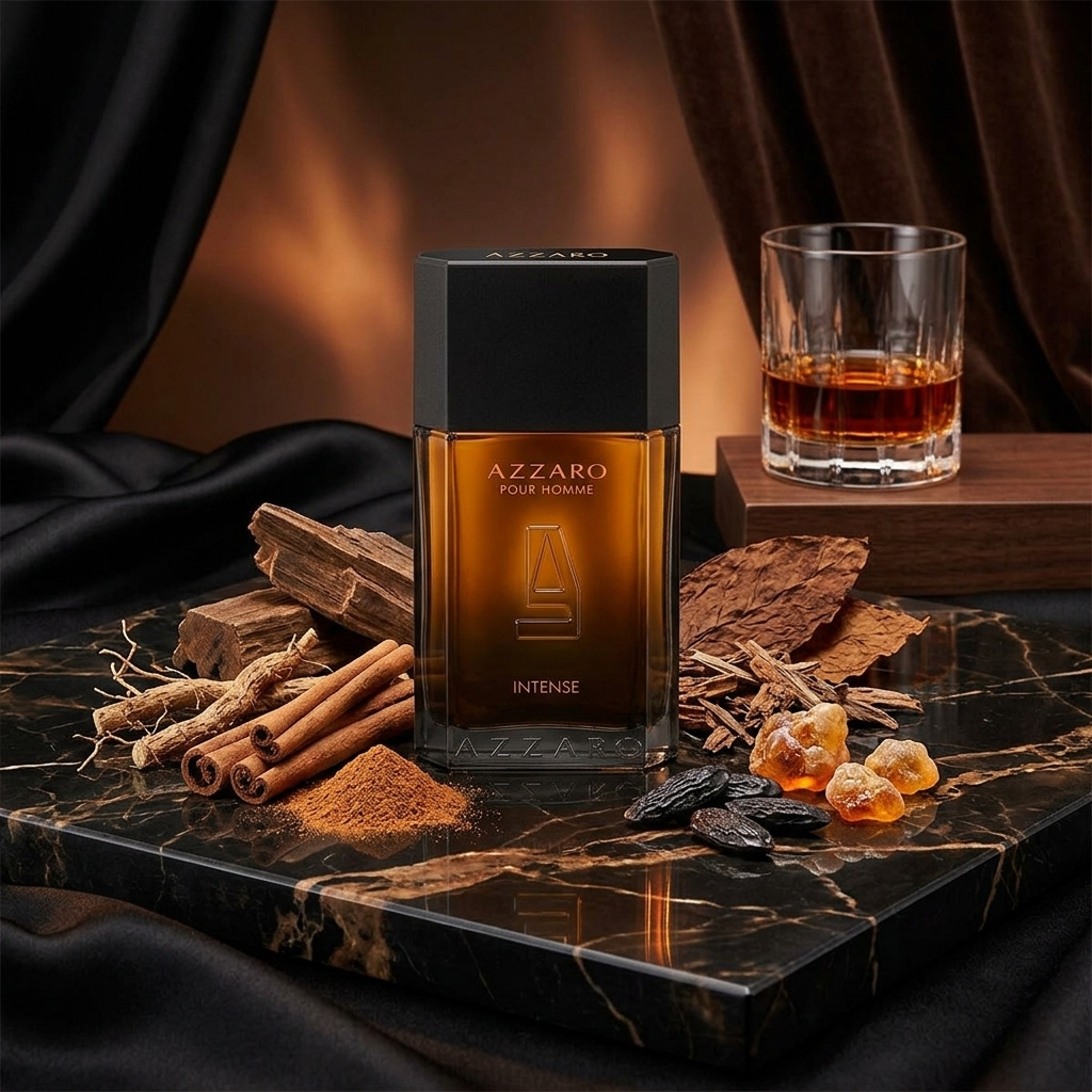 Azzaro Pour Homme Intense, ноти канела, бренди и амбра