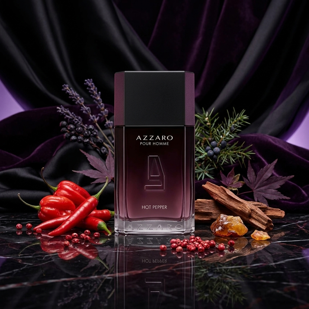 Azzaro Pour Homme Hot Pepper in an atmospheric spicy scene