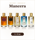 Mancera Signature Set: 5 парфюмни отливки по 10 мл Xplicit Vanilla, Amore Caffe, Instant Crush, French Riviera, Cedrat Boise Intense | SwiftScent
