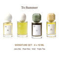 To Summer Signature Set: 4 отливки по 10 мл, Jazz Bar, Pearl Box, Void и Triple Tea