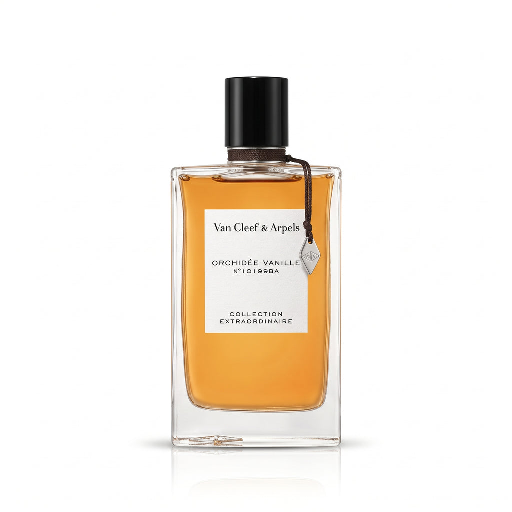 Van Cleef & Arpels Orchidée Vanille отливка, флакон на бял фон
